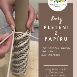 Zářijové pletení z papíru
